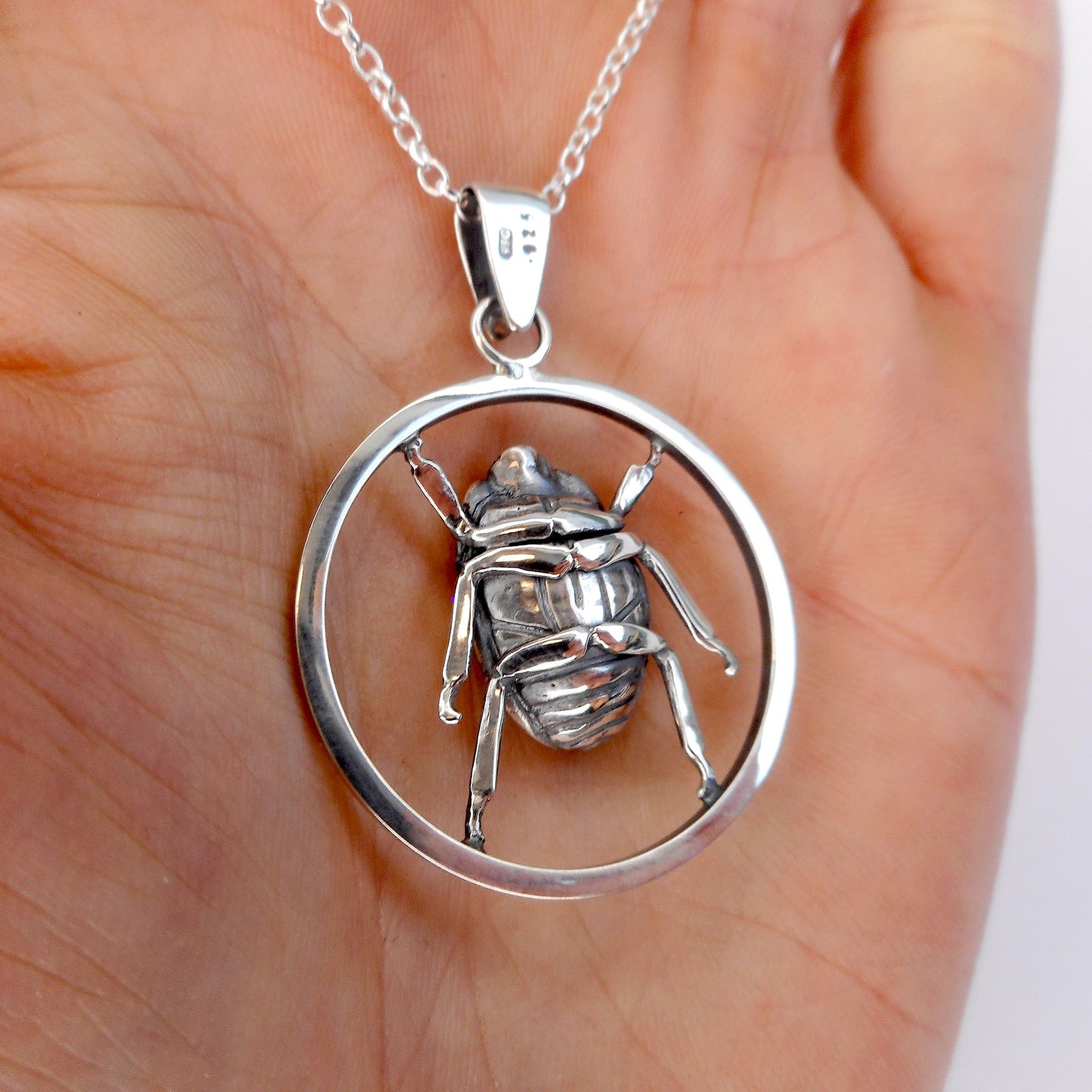 Scarab Hoop Pendant