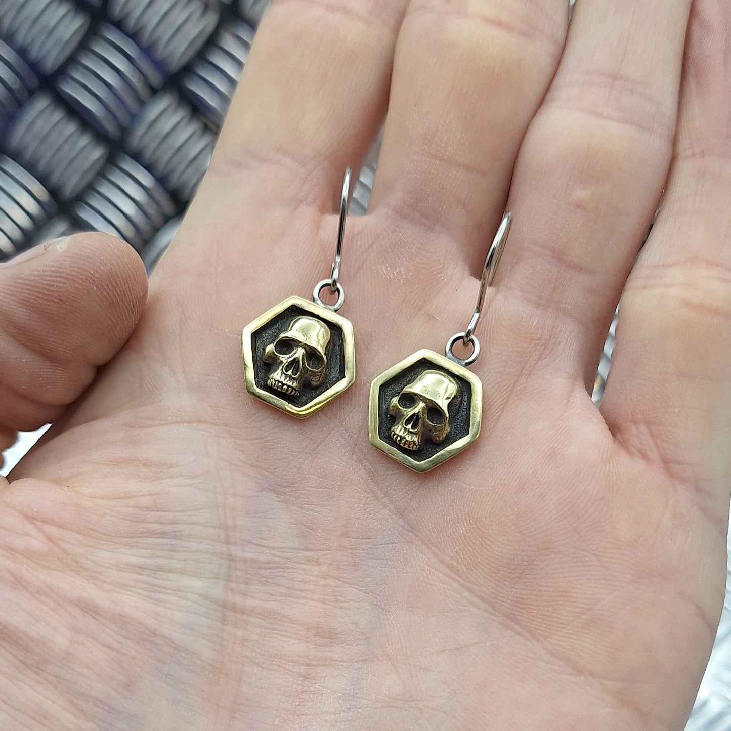Skull Hex Earrings
