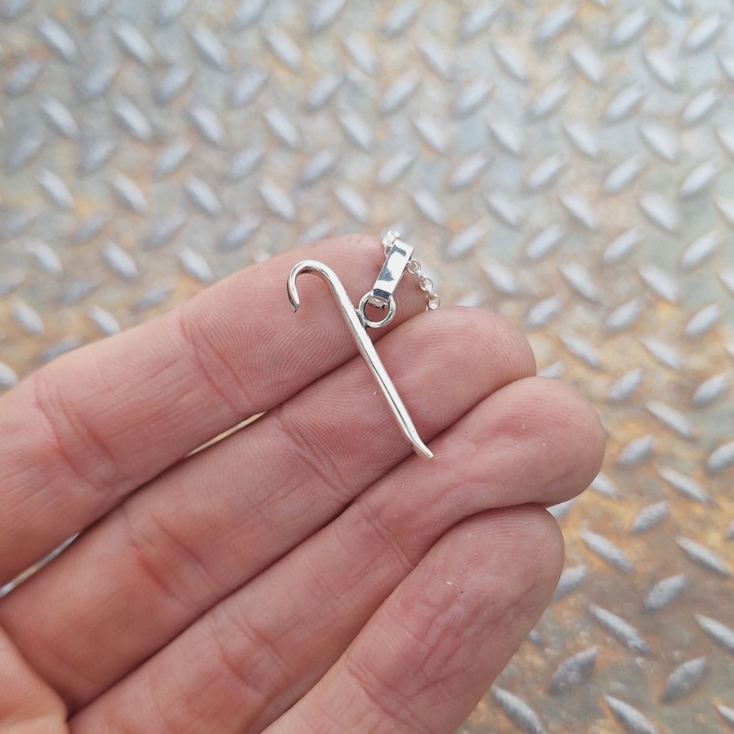 Silver Crowbar Pendant